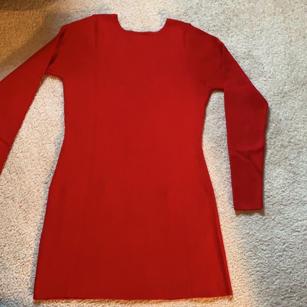 AGB brand red women’s long sweater - Picture 8 of 10